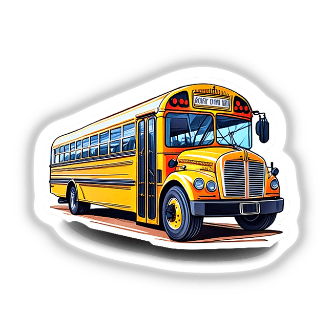 Colorful School Bus Sticker & Digital Art | Decal Venue