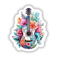 Boho floral guitar