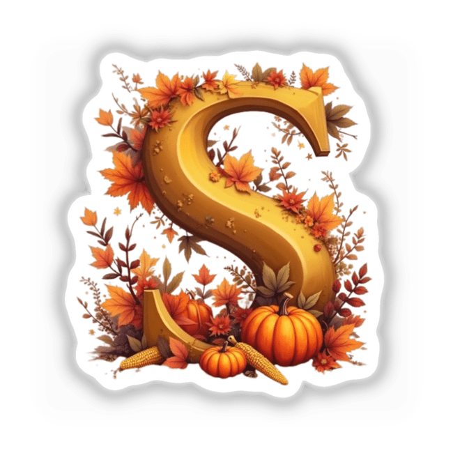 Fall Aesthetic Letter S Clipart | Decal Venue