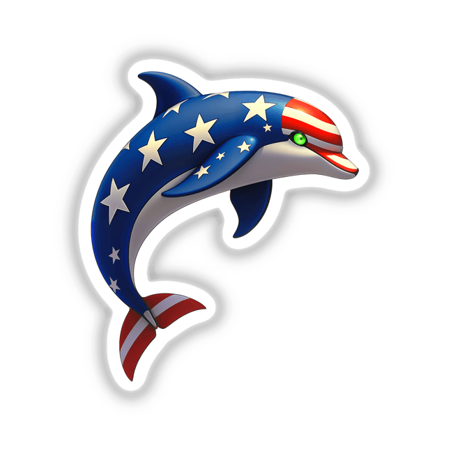 A Cool American Flag Dolphin