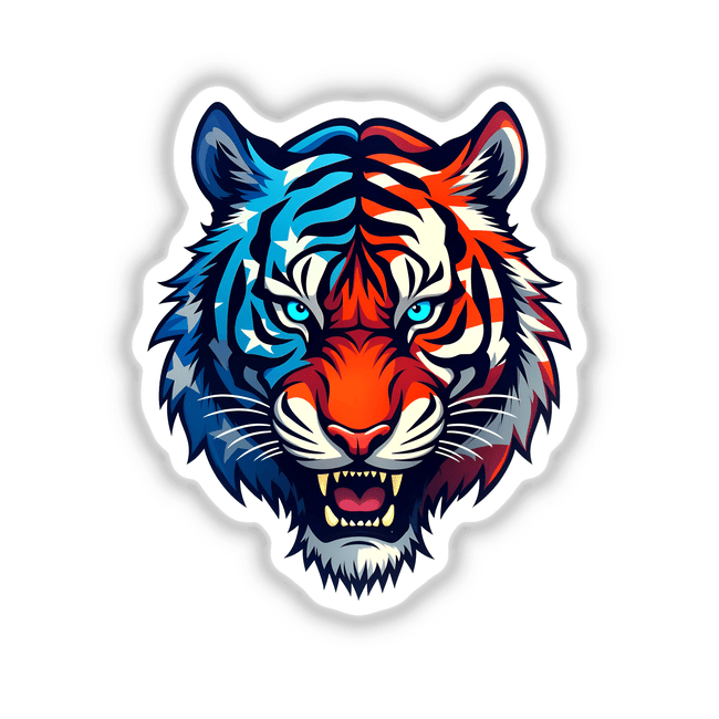 A Cool American Flag Tiger