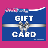 Digital Gift Card featuring a silver bow, perfect for purchasing unique stickers, digital downloads, or wall decals from Decal Venue.