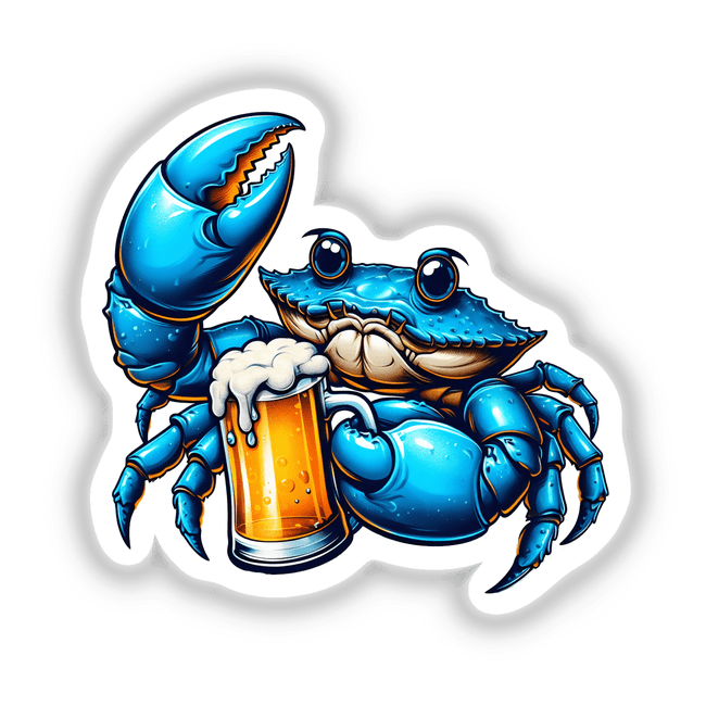 Blue Crab Holding Beer II