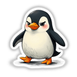 Cute Cartoon Penguin with Orange Feet, available as stickers or digital artwork, featuring a smiling penguin with an orange beak and feet, perfect for adding charm to any surface or digital space.