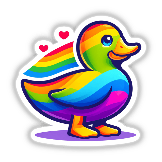 Duck Colorful Rainbow Pride