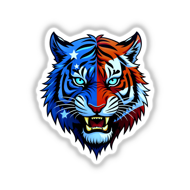 A Cool American Flag Tiger