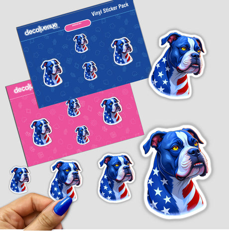 A Cool American Flag Bulldog