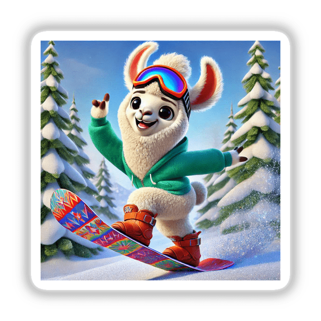 Snowboarding Llama