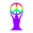 Peace Sign artwork featuring a rainbow-colored peace symbol, available as stickers or digital art, ideal for adding a unique touch to your collection from Decal Venue.