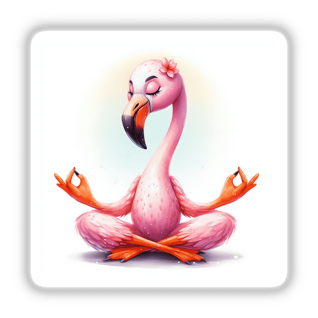 Meditating Yoga Flamingo Bird II