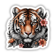 Tiger Portrait Floral Accents PA33