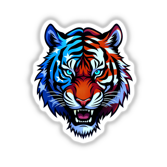 A Cool American Flag Tiger