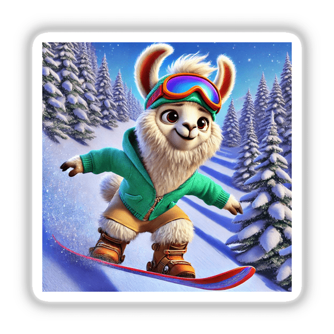 Snowboarding Llama