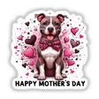 Mothers Day Leopard Hearts Pitbull Dog