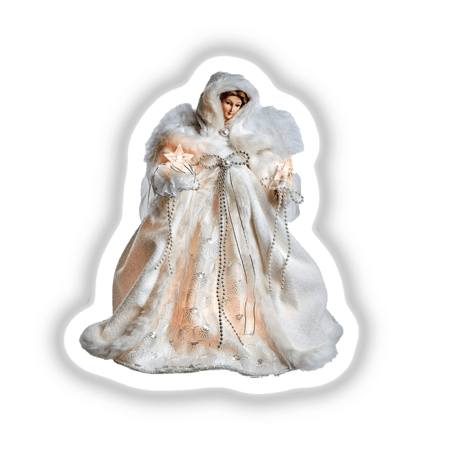 Christmas Angel in White And Silver