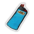 Lit sticker featuring a blue lighter with red flames, available as stickers or digital art from Decal Venue's unique collection.