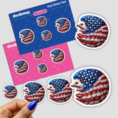 Patriotic Hedgehog American Flag Stars Stripes