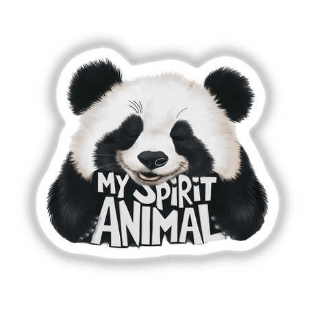 Cute panda digital artwork with "My Spirit Animal" text, perfect for expressing your personality.