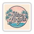 the shine bright logo with palm trees in the background