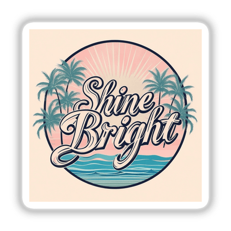 the shine bright logo with palm trees in the background