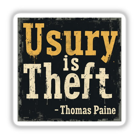 Thomas Paine Quote Sticker & Clipart with Commercial Rights, featuring bold typography on a dark background, available as stickers or digital artwork.