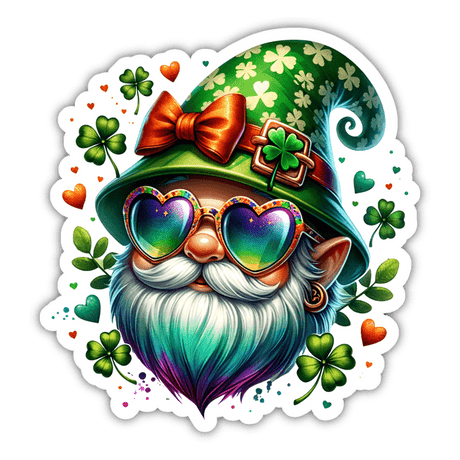 St Patrick's Day Gnome Party Sticker