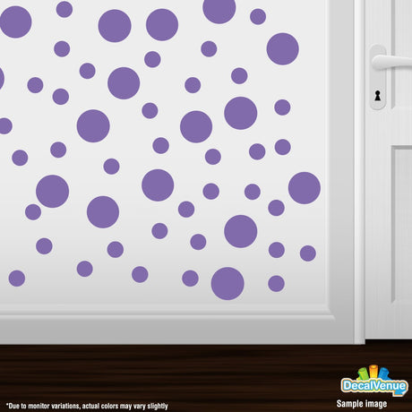 Lavender Polka Dot Circles Wall Decals