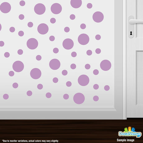 Lilac Polka Dot Circles Wall Decals