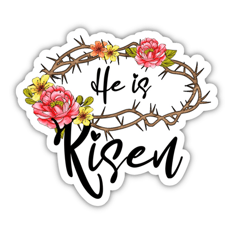 He is Risen Religious Easter Sticker