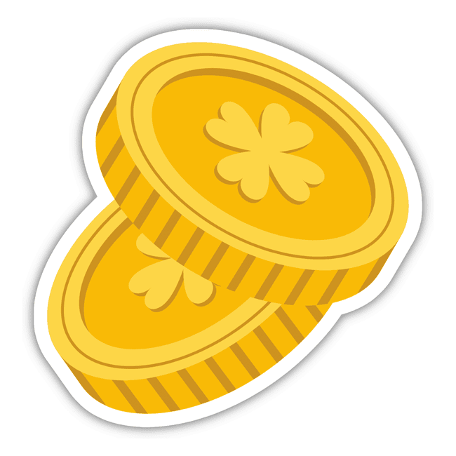 Lucky gold coins