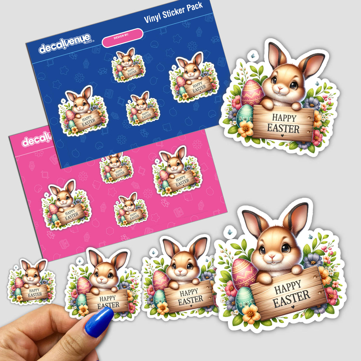 Cute Happy Easter Bunny Sticker