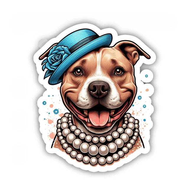 Church Going Pitbull Dog – Decal Venue