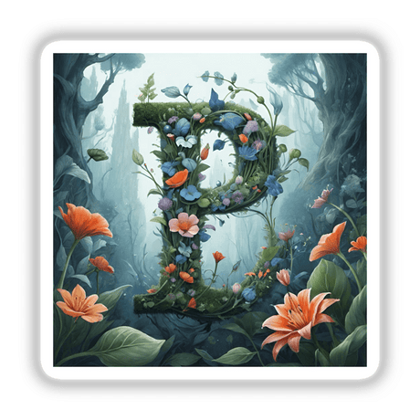 Floral Alphabet Letter P