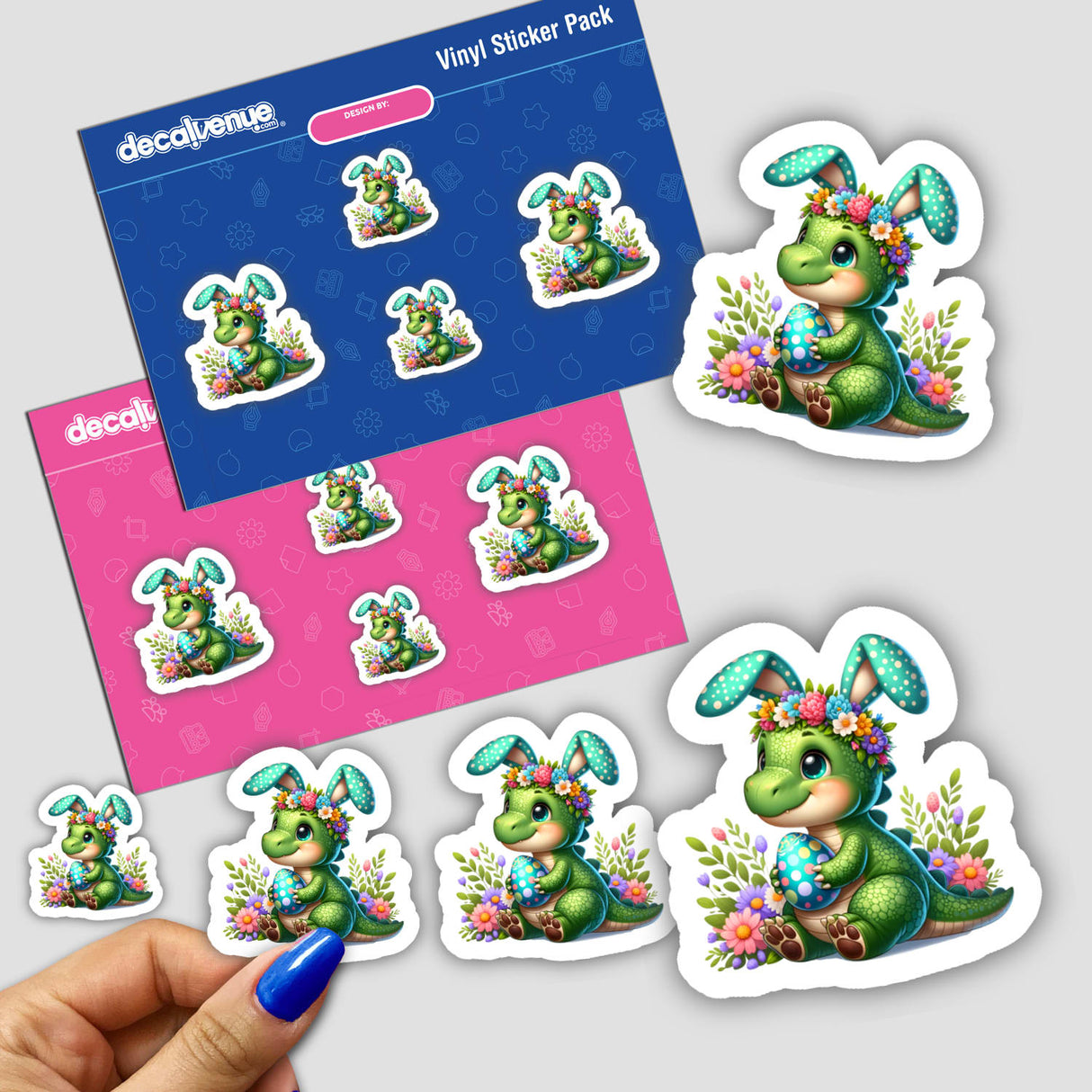 Cute Dinosaur with Bunny ears sticker