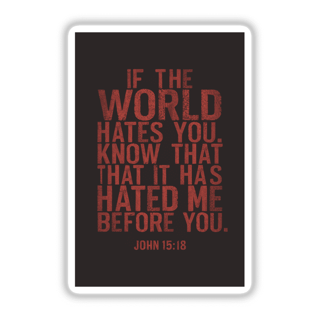 John 15:18 If the world Hates You