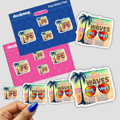 Best Waves Sun Rays Lake Days Sticker