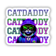 Cool Cat Daddy: A cartoon cat wearing sunglasses and a hoodie, available as stickers or digital artwork.