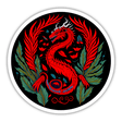 RED DRAGON BADGE round