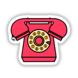 Red rotary telephone