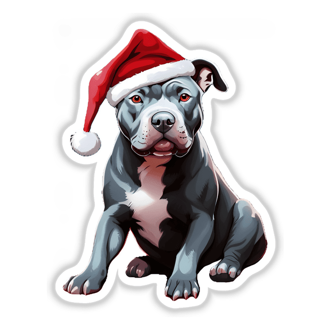 Blue Christmas Pitbull