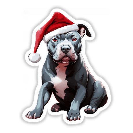 Blue Christmas Pitbull