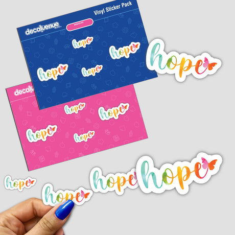 Beautiful Hope Sticker with Butterfly