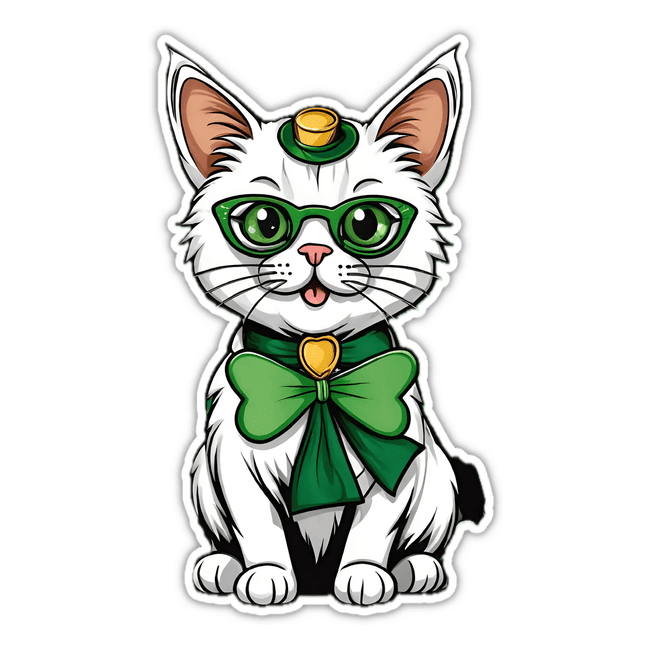 Cat with Glasses St. Patrick’s Day