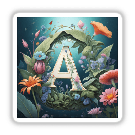 Floral Alphabet Letter A