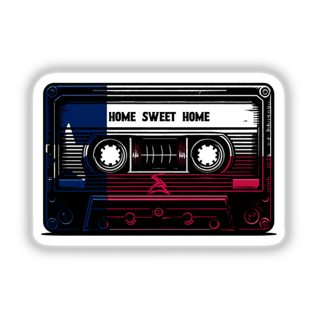 Home Sweet Home Texas Flag Cassette Tape