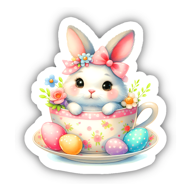 Cute Easter Bunny in a Mug