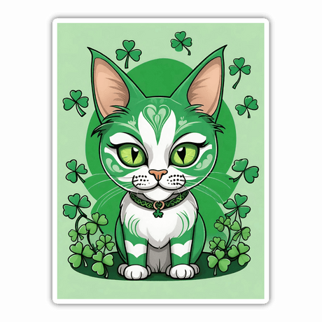 Green Cat St. Patrick's Day