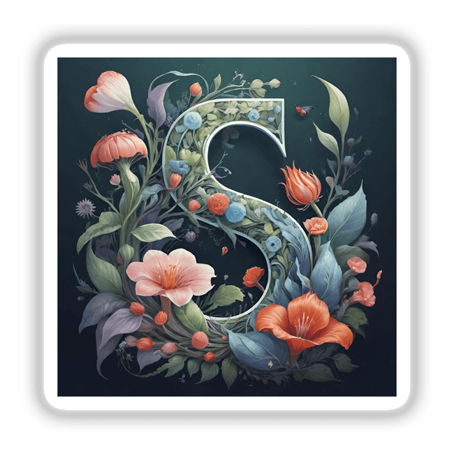 Floral Alphabet Letter S