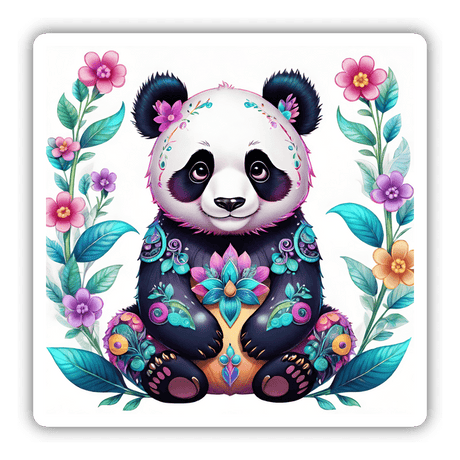 Lotus Floral Panda Bear