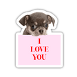 DOG HOLDING I LOVE YOU SIGN